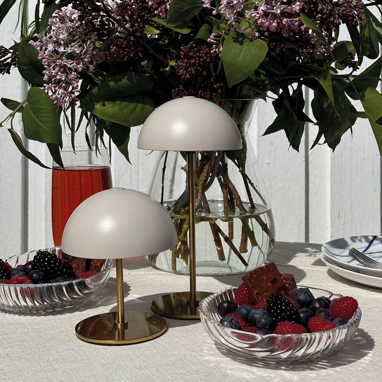 Along Portable Lampe de Table 2 pcs. Mini Beige/Brass - DybergLarsen