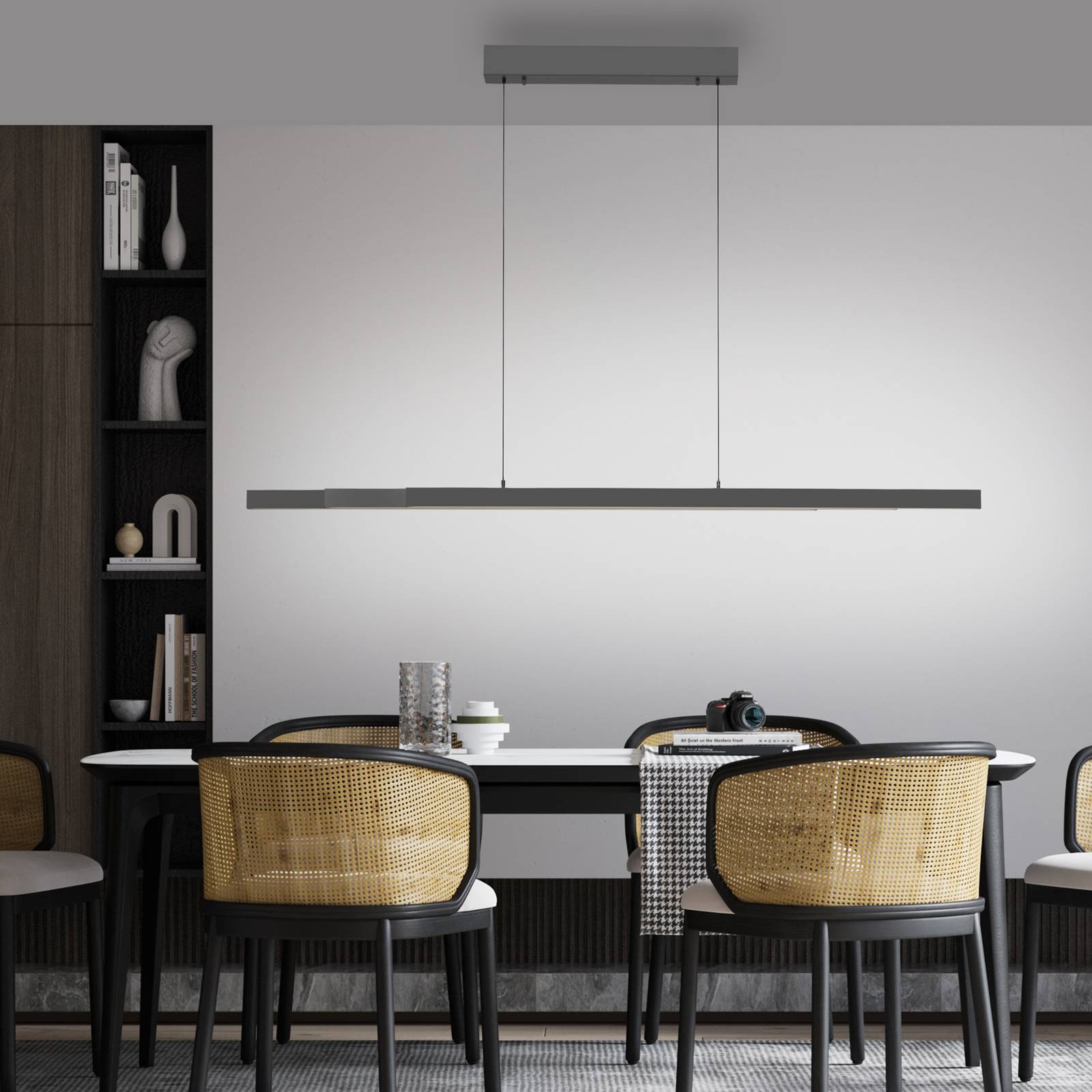 Paul Neuhaus LED-Hängelampe Adriana Comfort Lift, grau, CCT günstig online kaufen