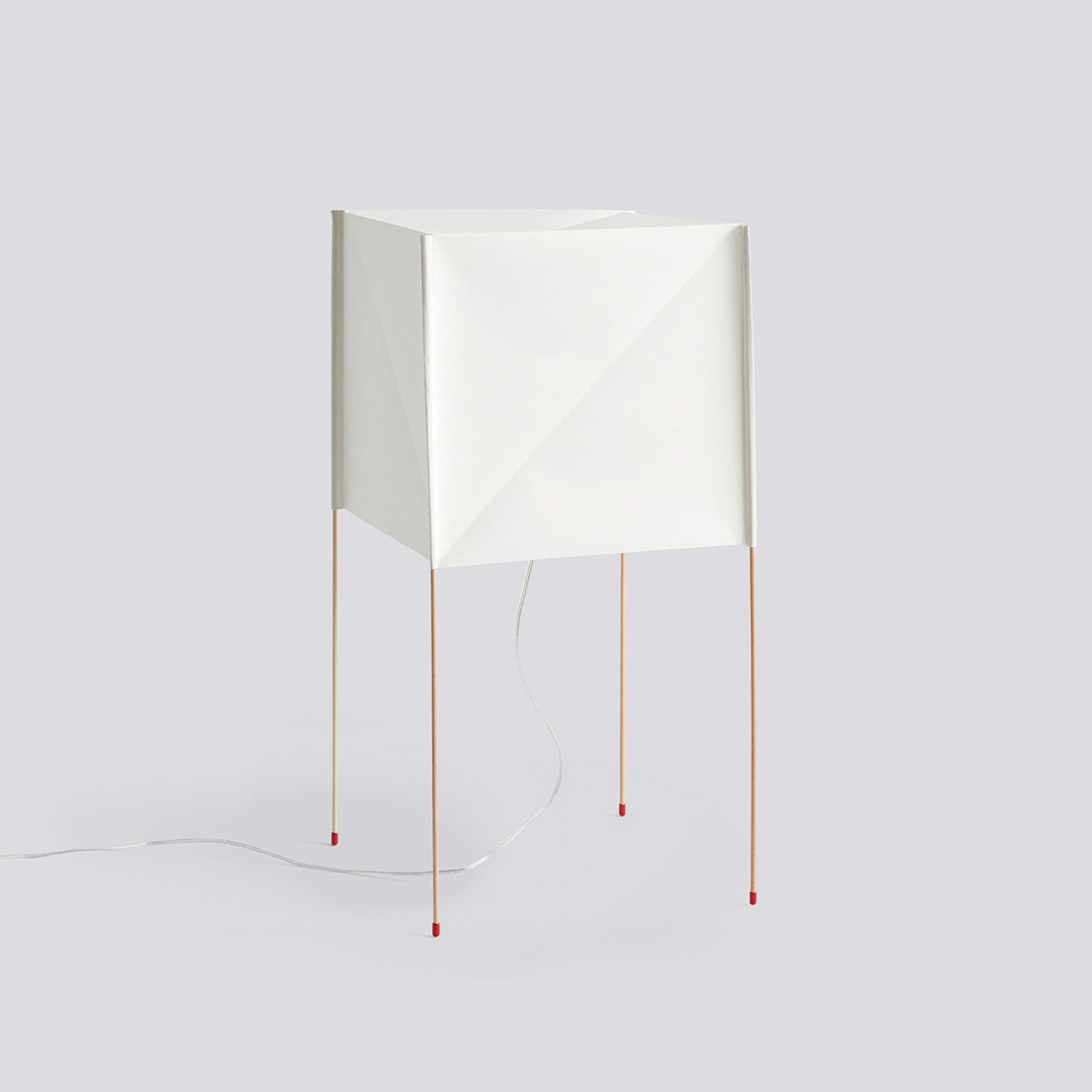 Paper Cube floor lamp, white, UK plug, 74 cm, wood - HAY Paper Cube floor lamp, white, UK plug, 74 cm, wood - HAY