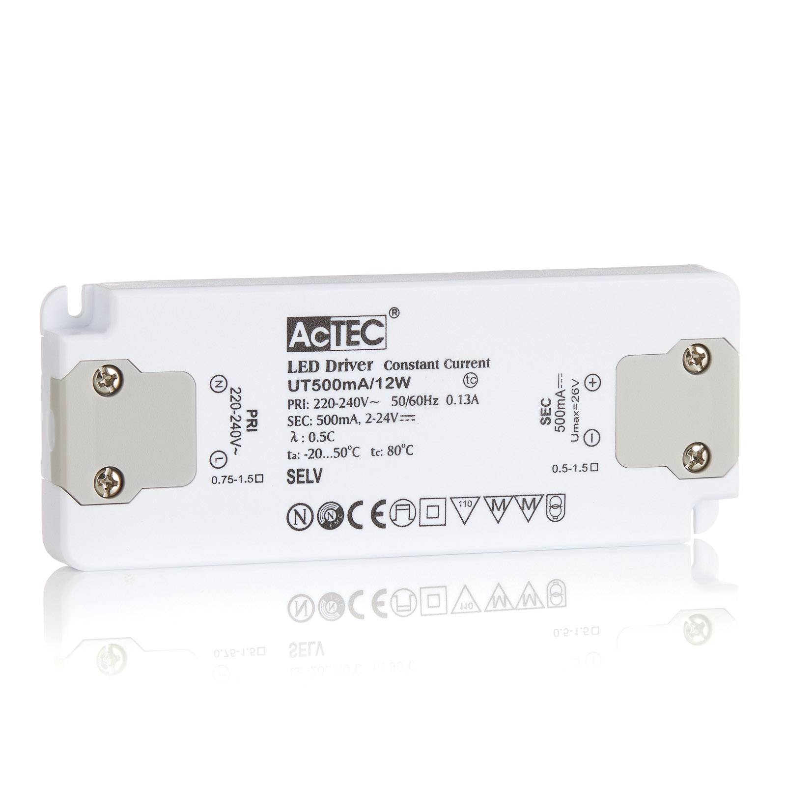 AcTEC Slim -LED-muuntaja CC 500mA 12W
