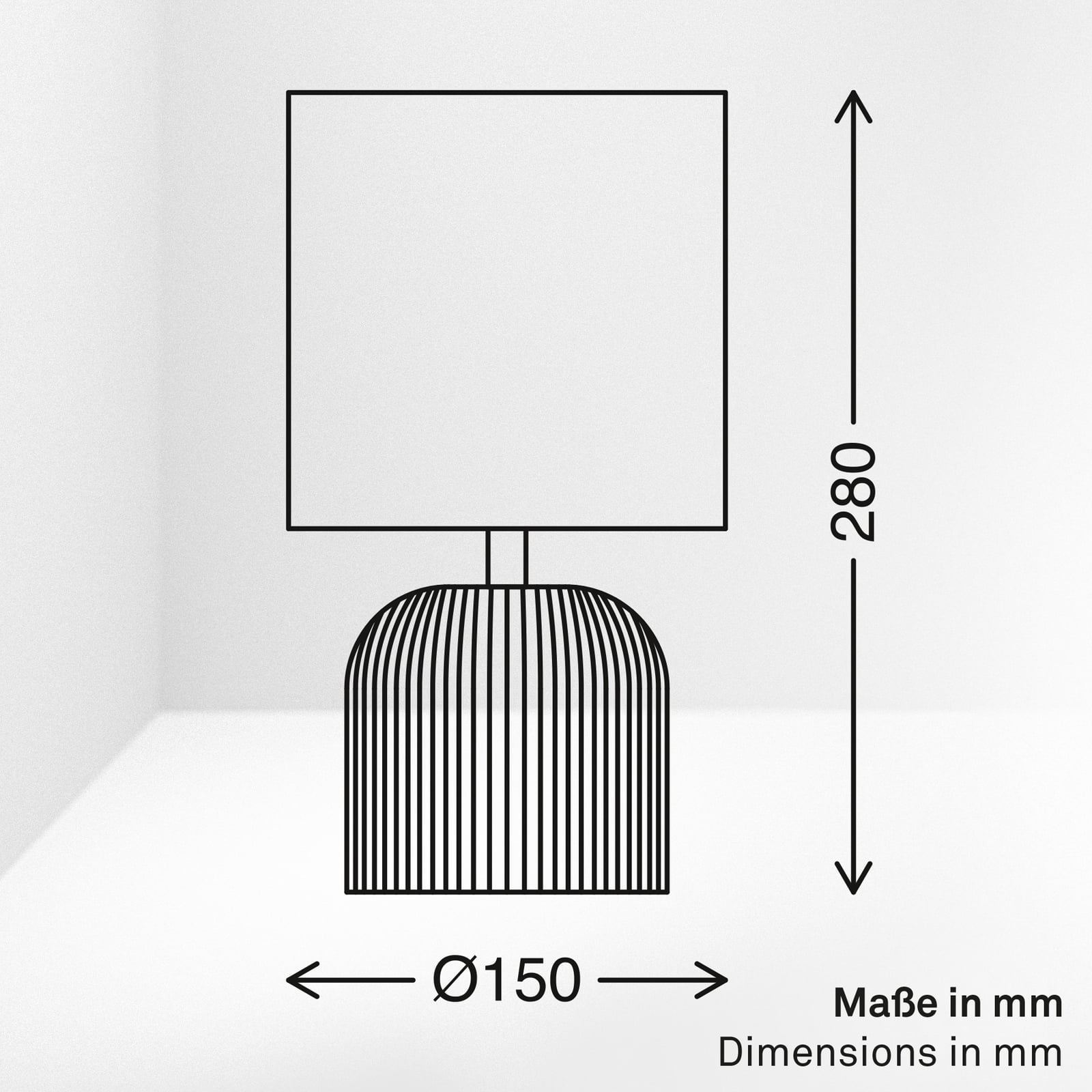 Bordslampa Ino, brun, höjd 28 cm, E14, keramik, textil