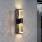 Lucande LED-Außenwandlampe Velune, anthrazit/klar, 46cm, CCT