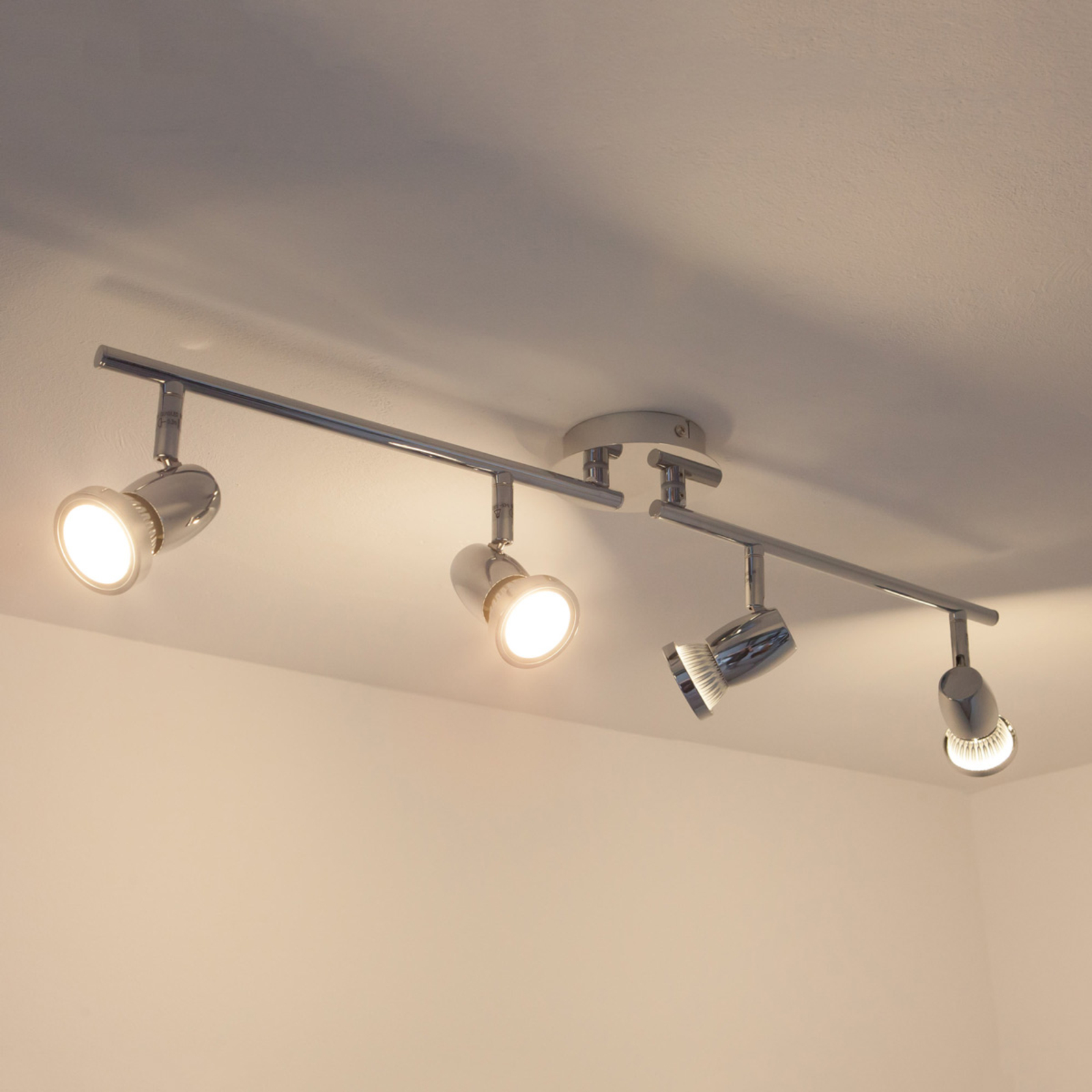 Geniet Subjectief Reis GU10 LED plafondlamp Arminius met vier lampen | Lampen24.nl