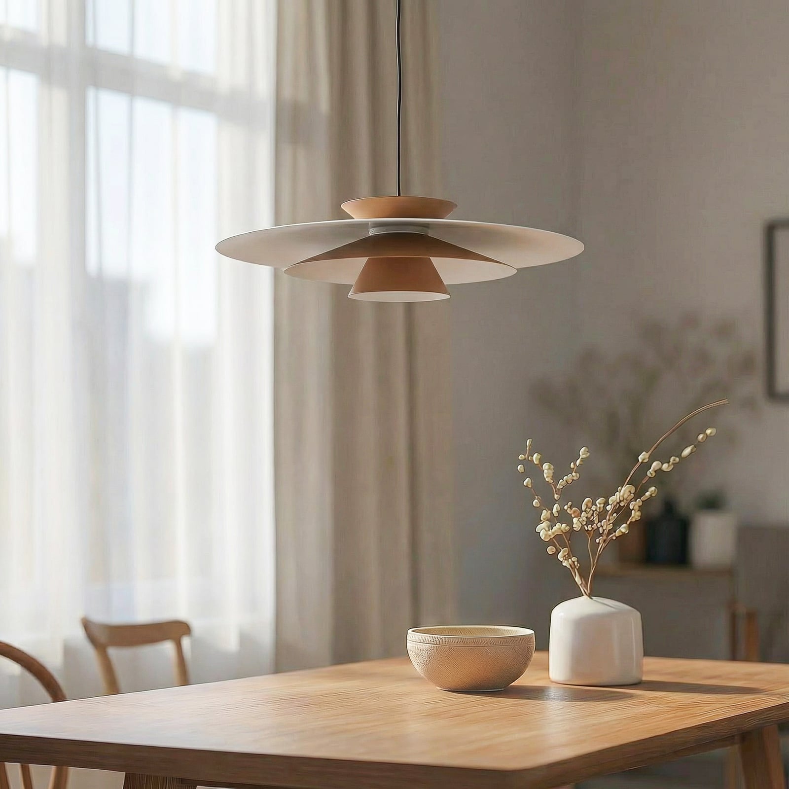 Livie LED Lámpara Colgante Caqui/Blanco - Lucande