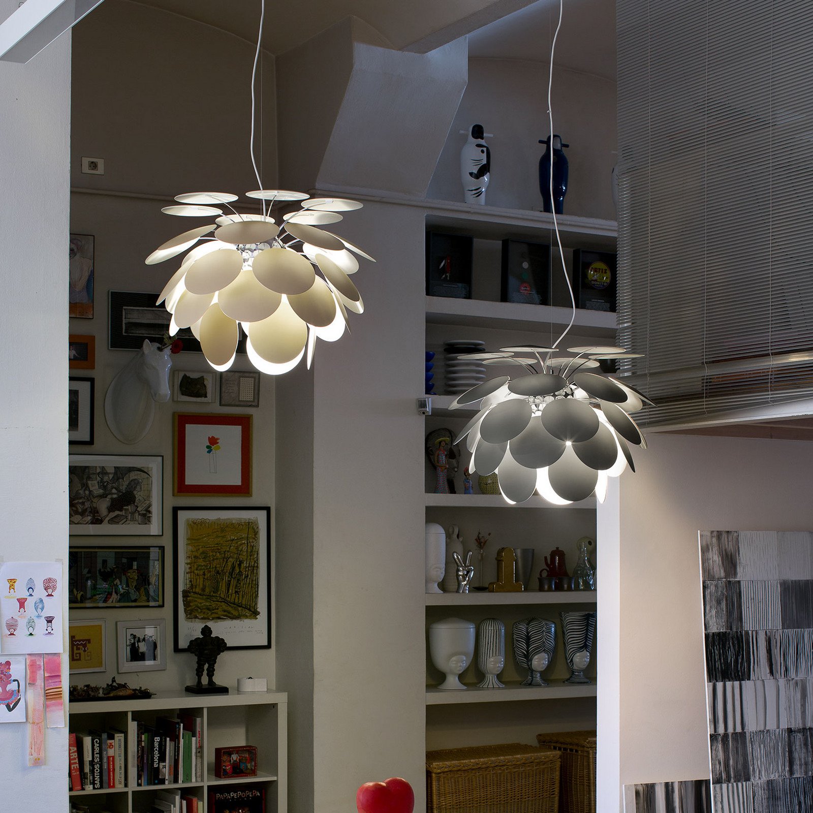 MARSET Lampă suspendată Discocó Ø 53 cm gri mat