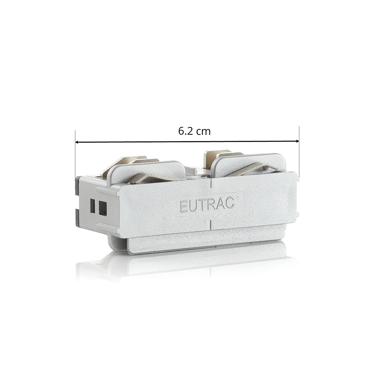 Eutrac 3-phase electrical longitudinal connector silver