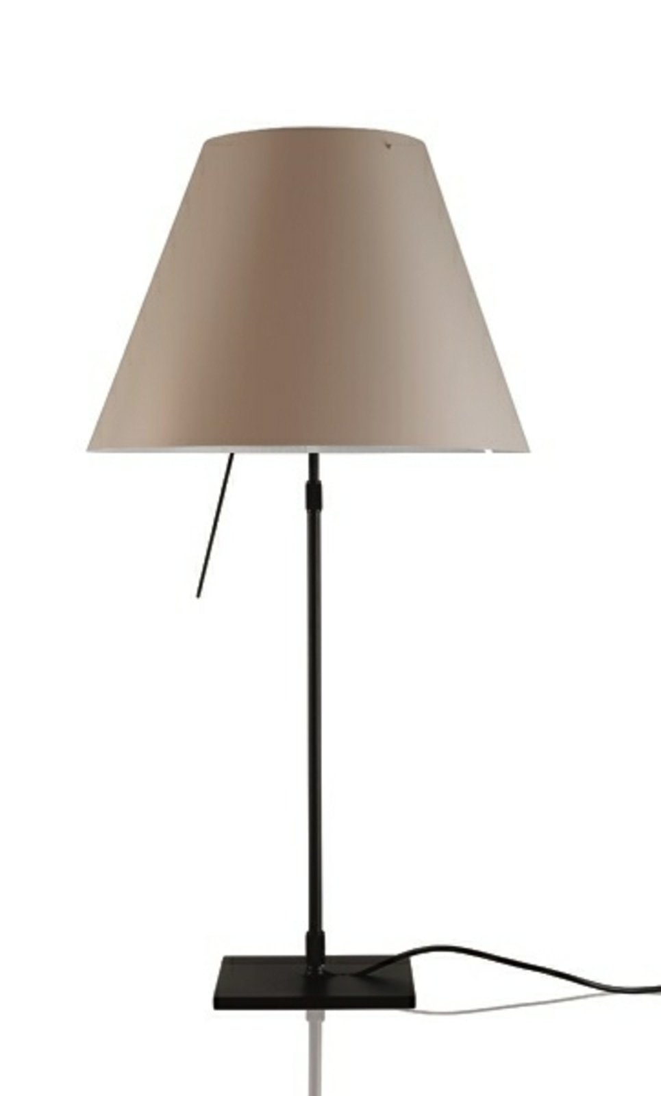 Costanza Lampada da Tavolo con Dimmer Nero/Shaded Grigio Pietra - Luceplan