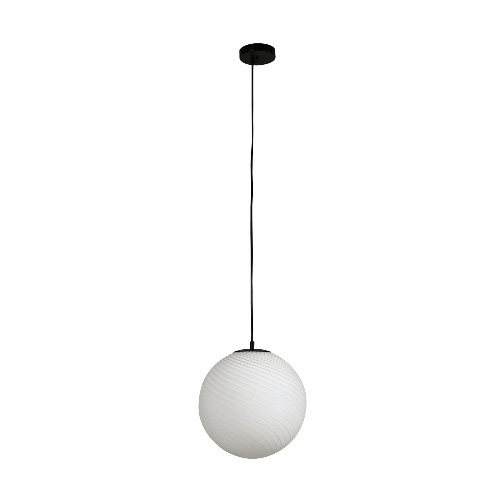 Lucande pendant light Kestralia, white, glass, Ø 36.8 cm, E27