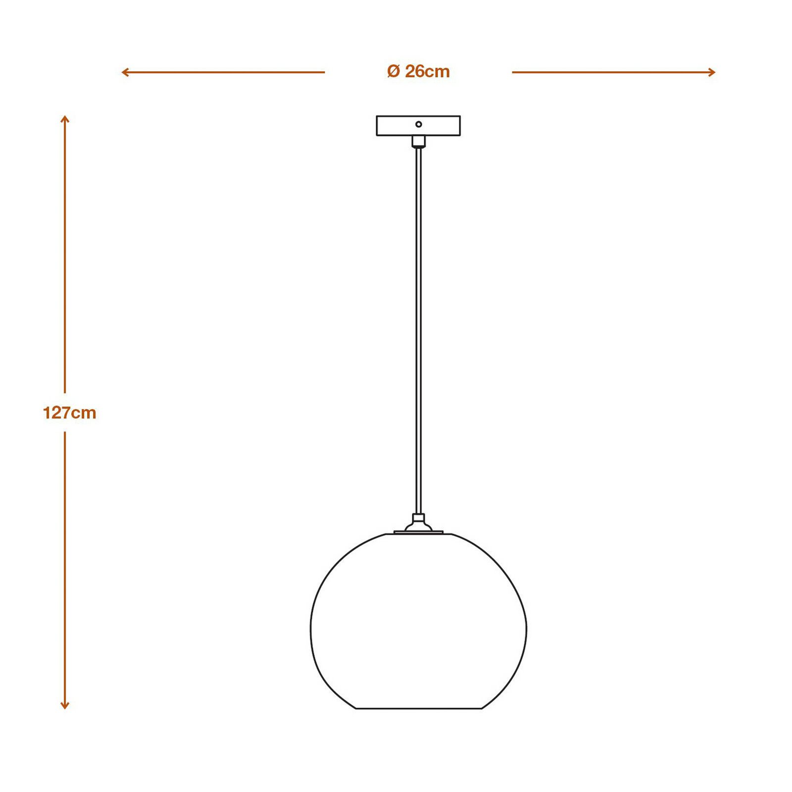 OSRAM BALL pendant light, brown, Ø 26 cm, corrugated cardboard, E27