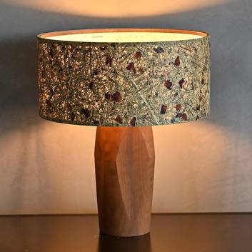 LeuchtNatur Pura LED table lamp, wood, alpine hay