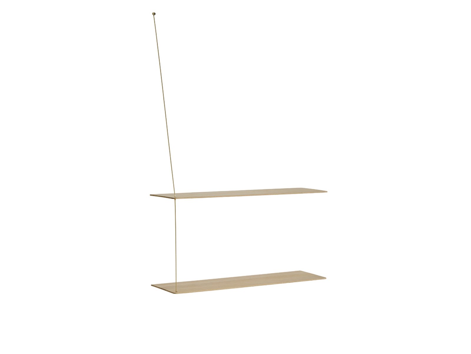 Stedge Shelf Anniversary L80 White Oak/Brass - Woud