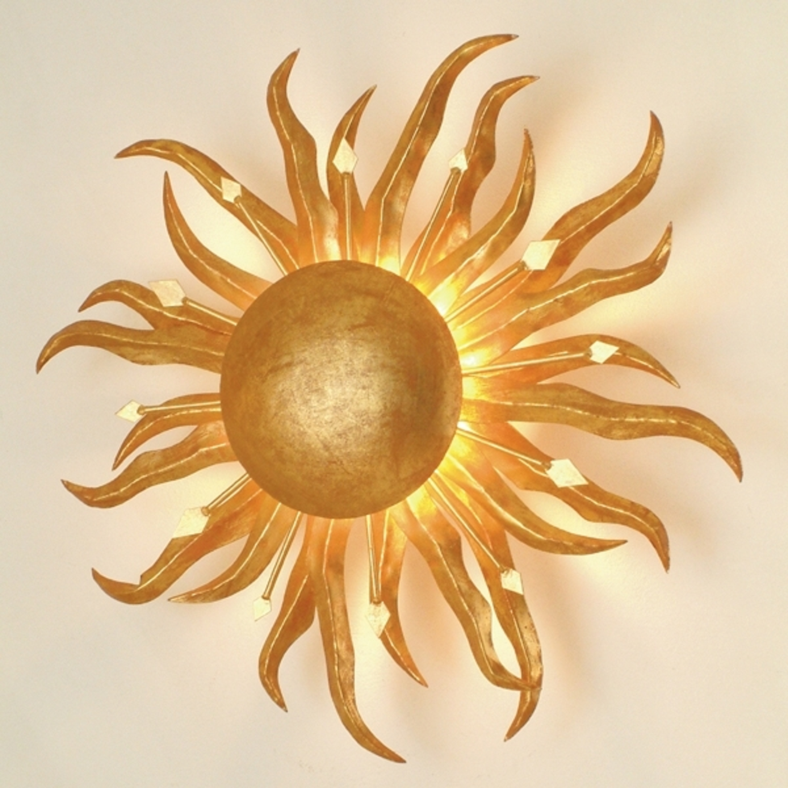 Fascynująca lampa ścienna SONNE GOLD 45 cm