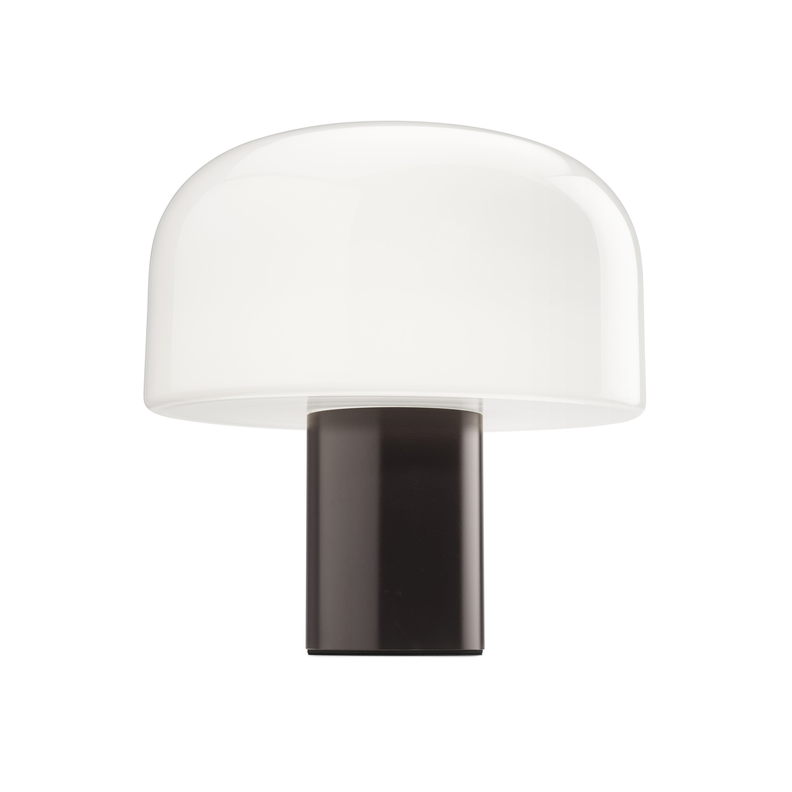 FLOS Bellhop Glass T bordlampe, chokoladebrun, højde 34 cm