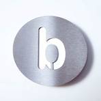 Stainless steel house number Round - b