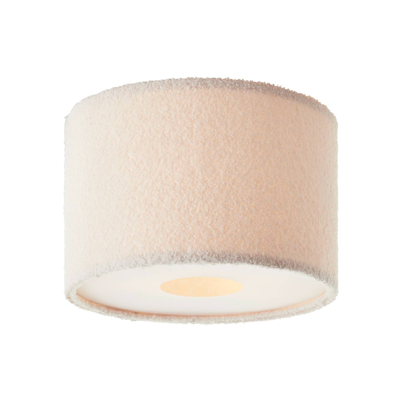 Deckenleuchte Teddy, Ø 45 cm, beige, Stoff/Metall