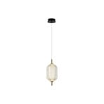 Pellucid LED pendant light, bronze colour/clear