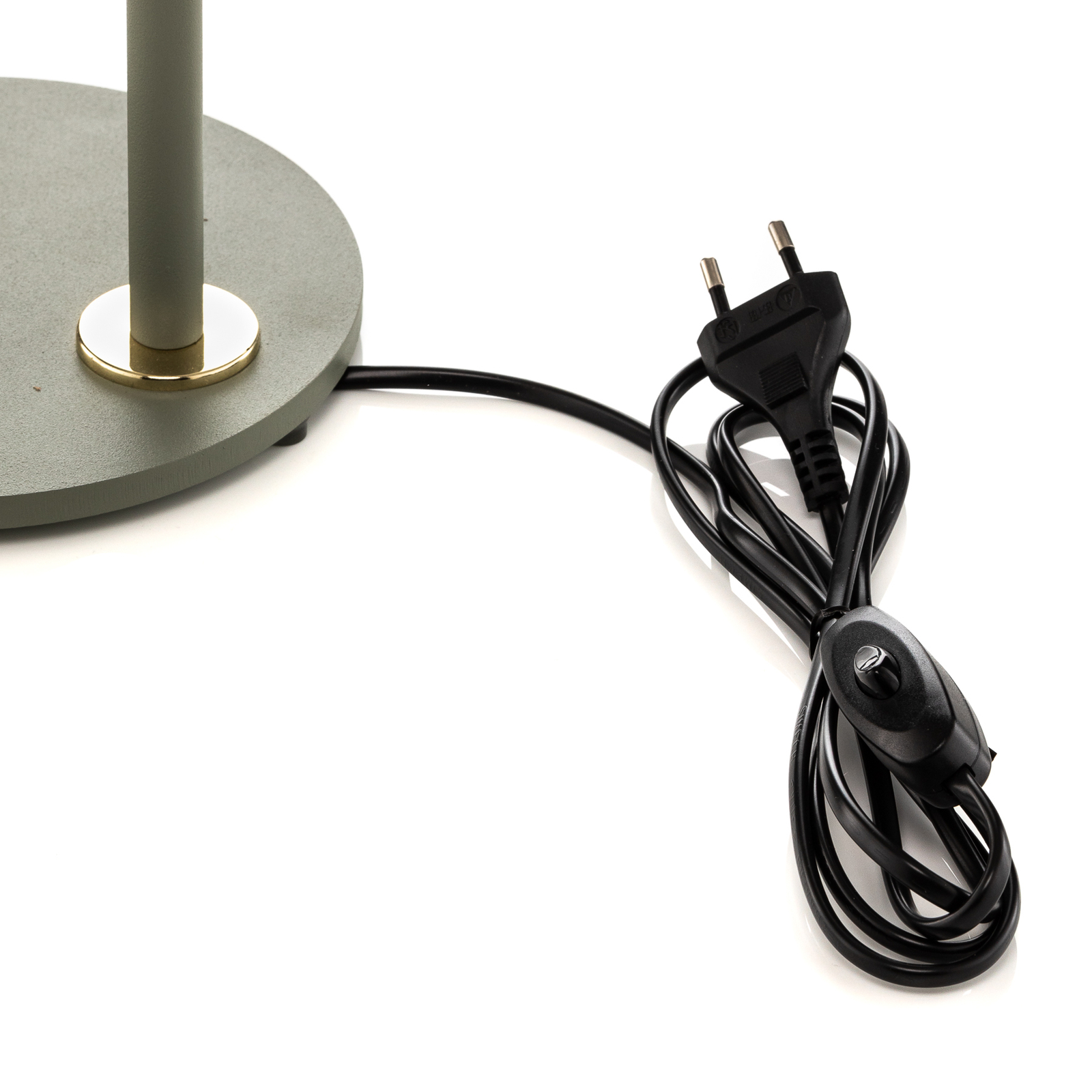 Lámpara de mesa Destin ajustable verde/latón