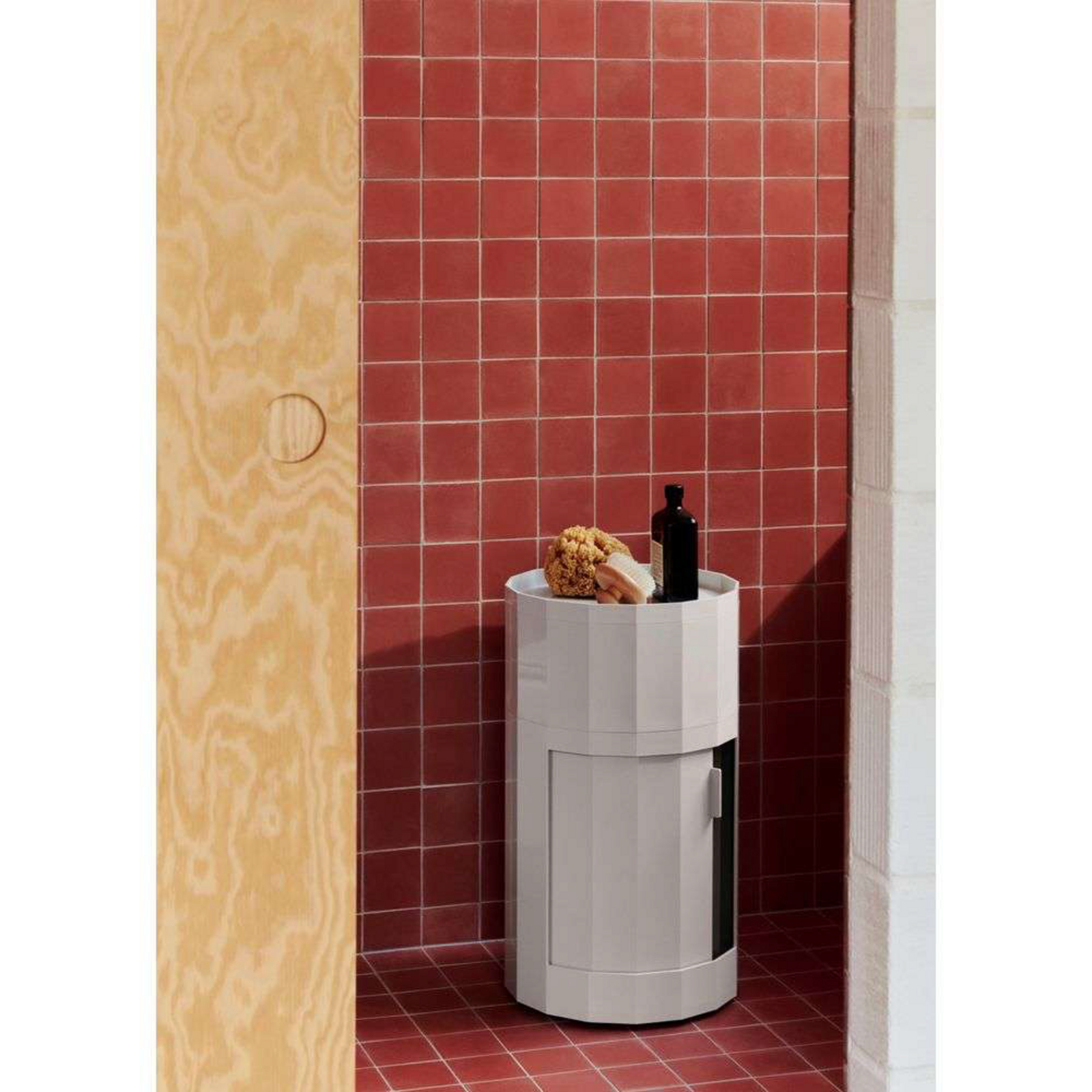 Facet Beistelltisch, grau, 49 cm, Füße und Rollen - HAY Facet Beistelltisch, grau, 49 cm, Füße und Rollen - HAY