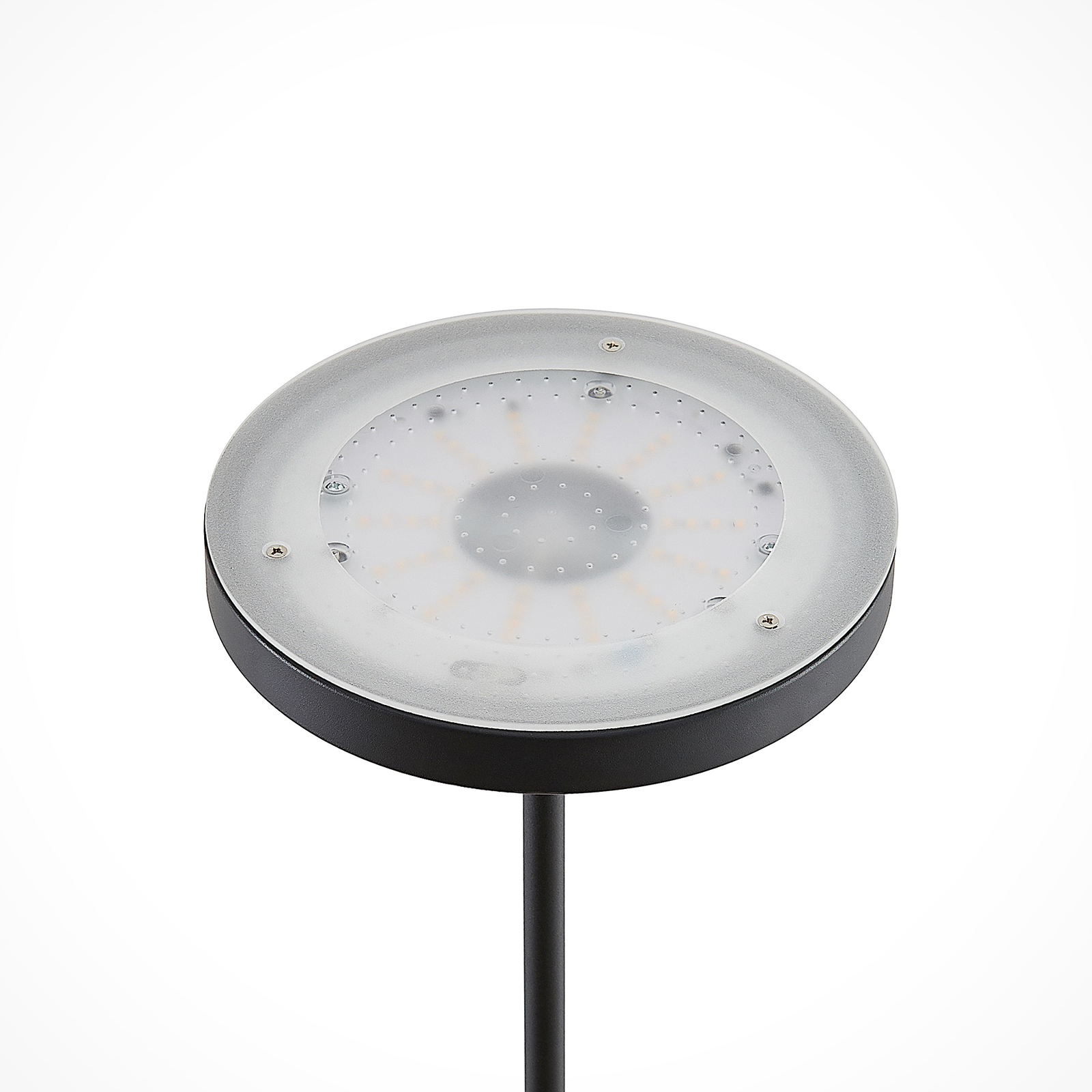 Lindby Seppa LED vloerlamp, rond, zwart