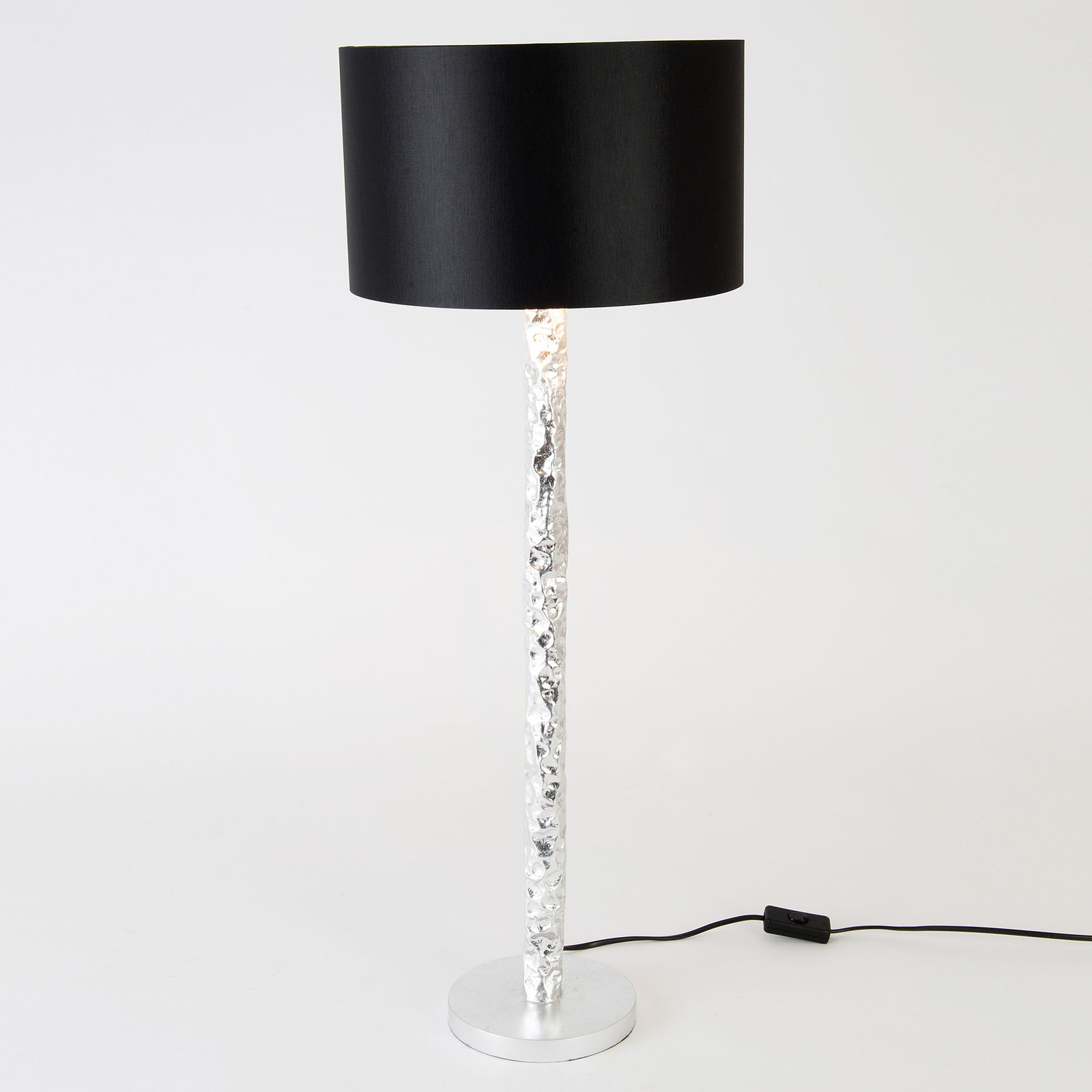 Lámpara de mesa Cancelliere Rotonda negro/plata 79cm