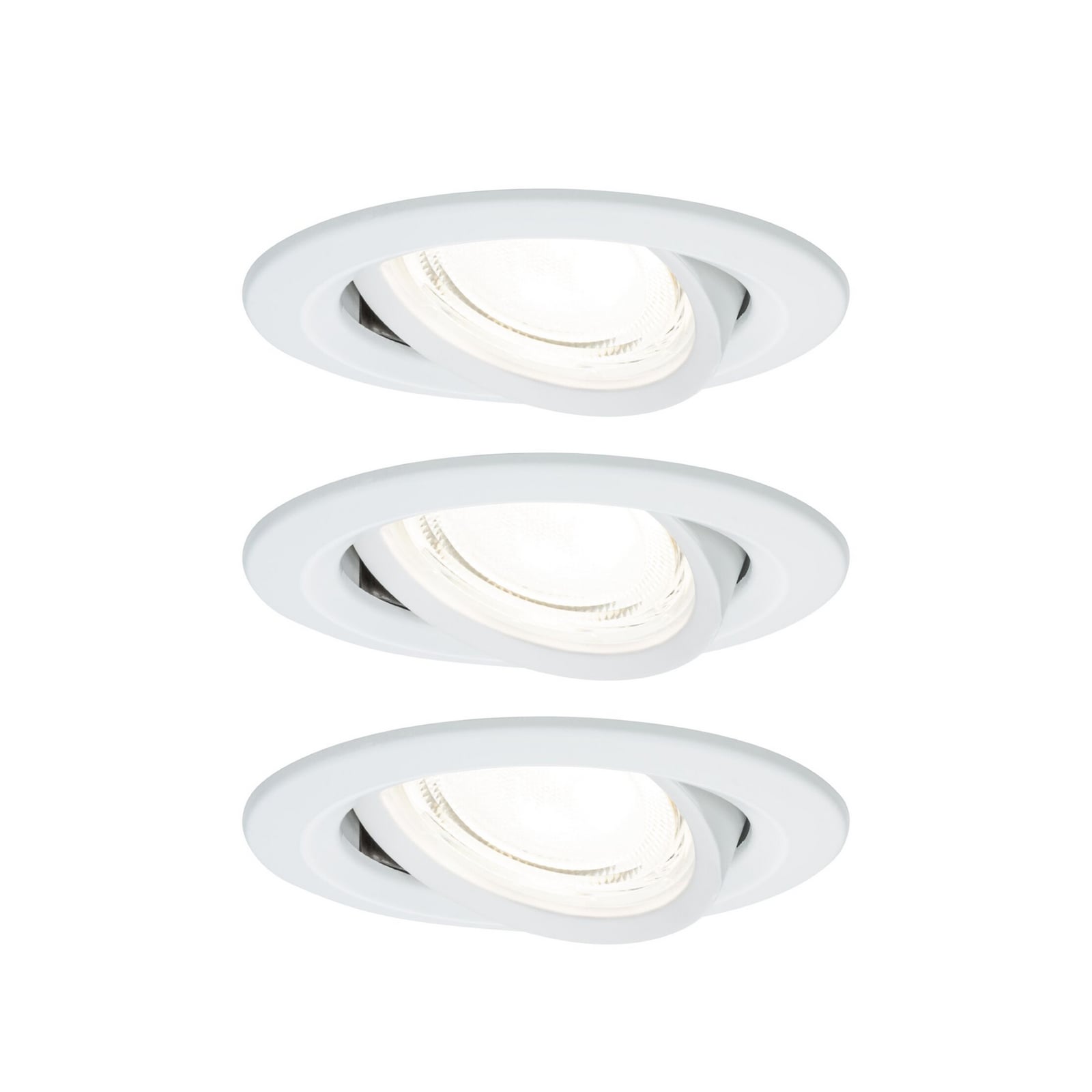 Paulmann LED 3er Nova Coin weiß matt rund schwenkbar 4.000K