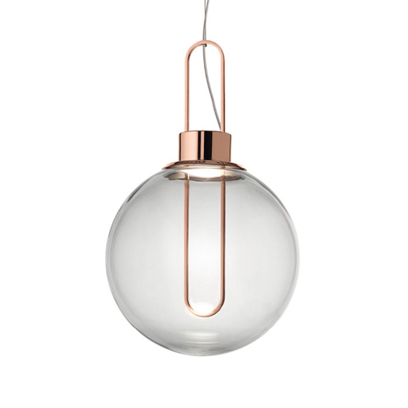 Modo Luce Orb LED hanging light, copper, Ø 25 cm