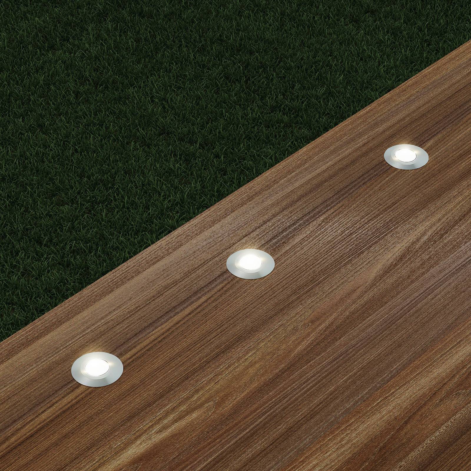 Lindby Lindby Gracelle LED podlahové světlo, 3 ks kulaté