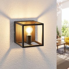 Lindby Meron aplique, forma de caja, gris oscuro