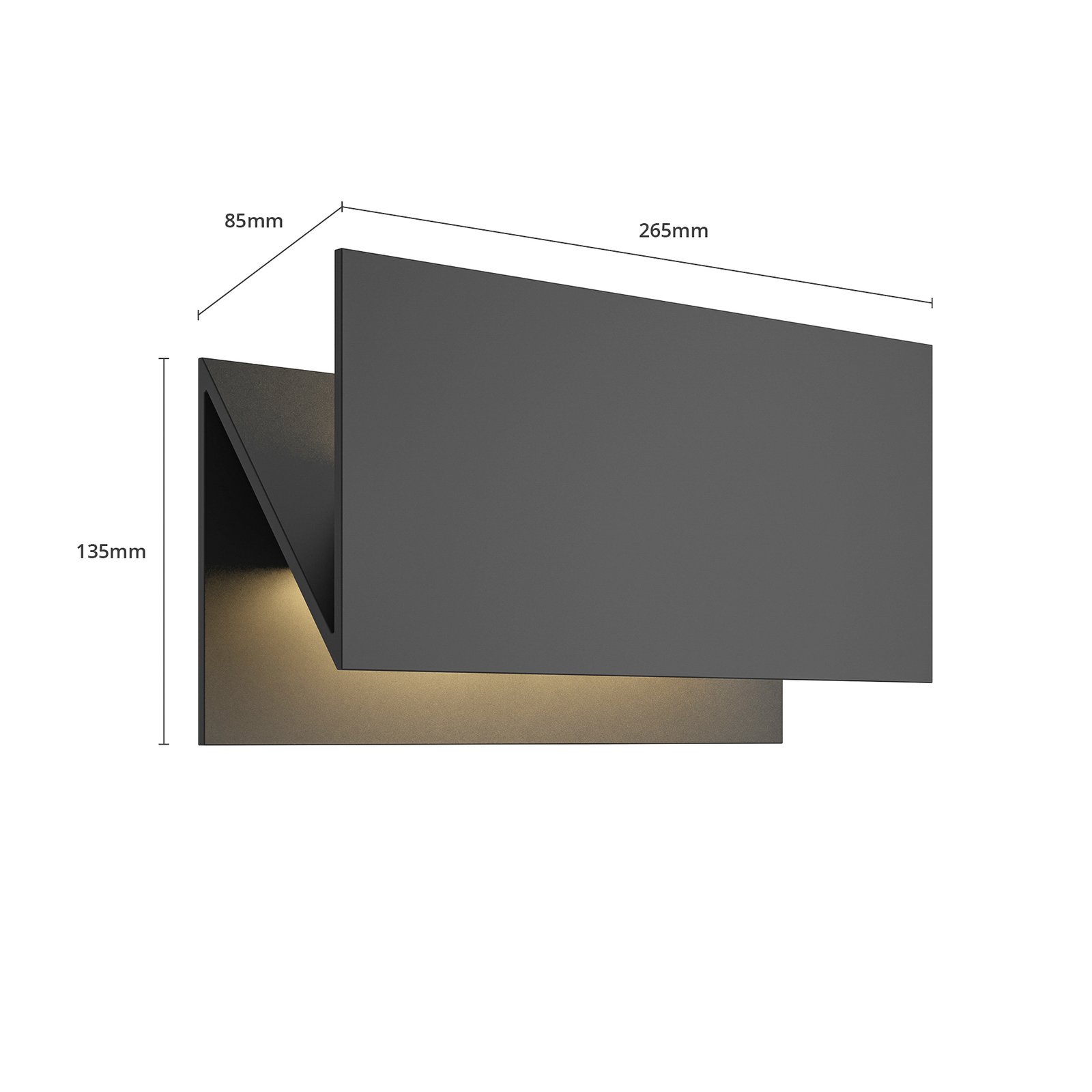Meja Candeeiro de Parede Exterior IP54 Graphite - Lucande