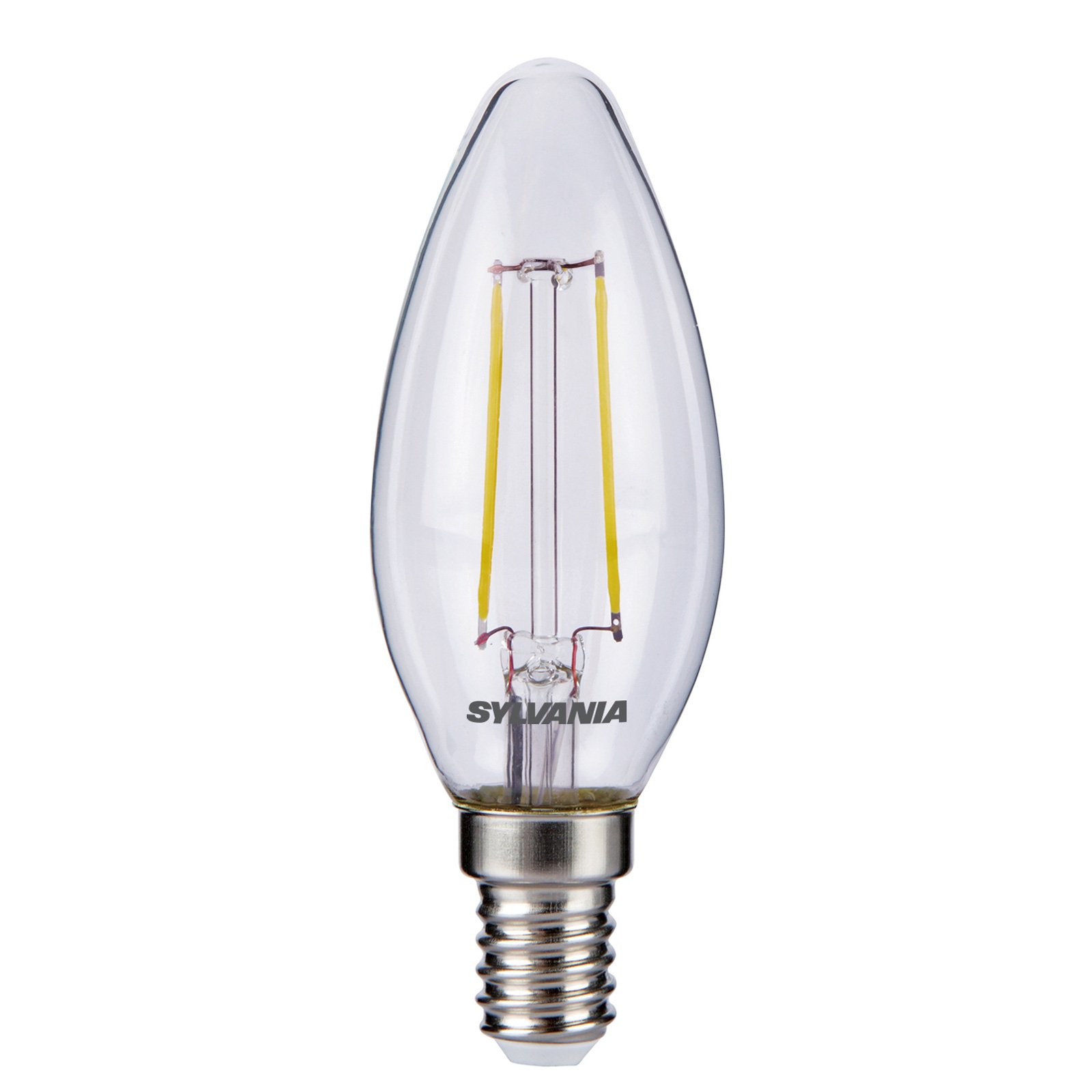Bombilla vela con filamento LED E14 Toledo 2.5W 827 transparente