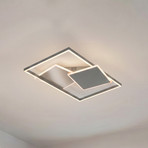 LED-Deckenlampe Arido, Breite 47 cm, silberfarben Metall CCT