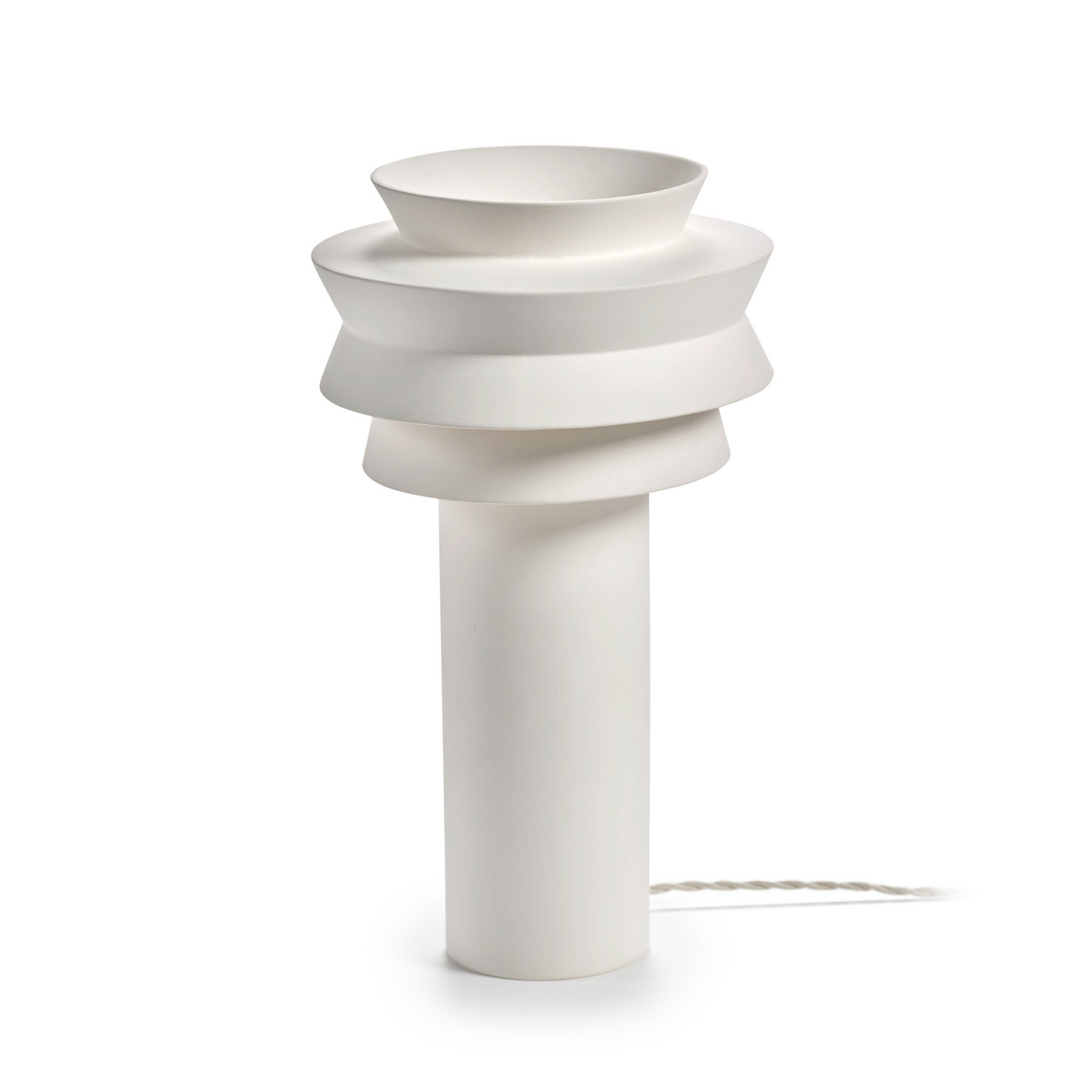 02 M WHITE LEO bordlampe, hvid, højde 40 cm, E27 – Serax