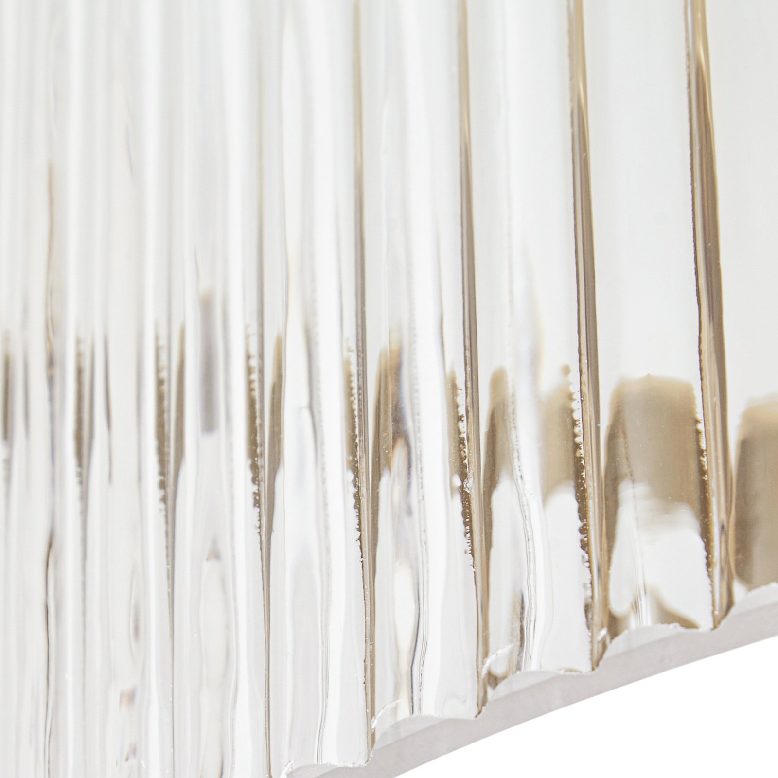 Lucande Deckenleuchte Meritt, messing/klar, Ø 40 cm, Glas Lucande Deckenleuchte Meritt, messing/klar, Ø 40 cm, Glas