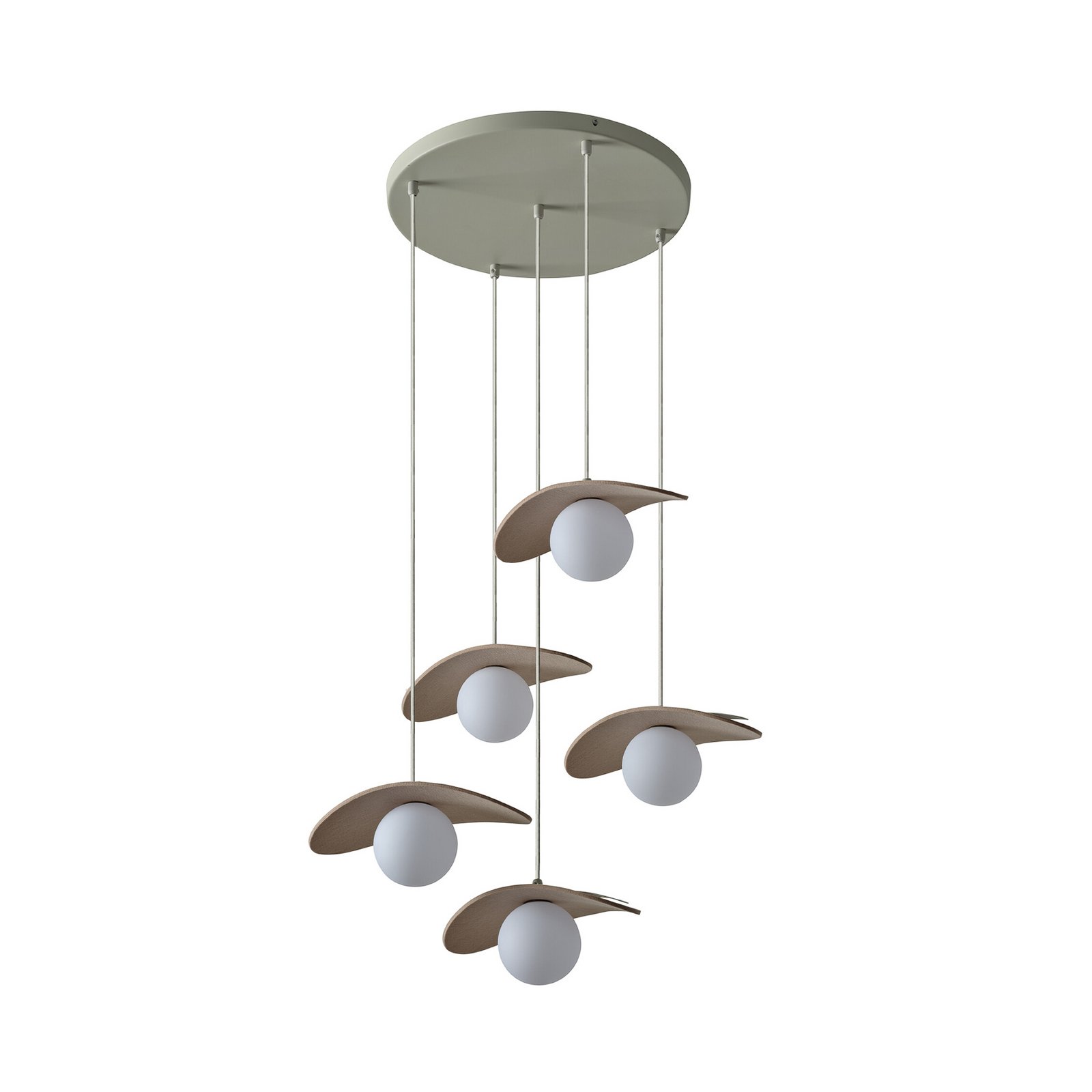 Lampada a sospensione OSRAM Decor Pearl, a 5 luci, beige, feltro, G9