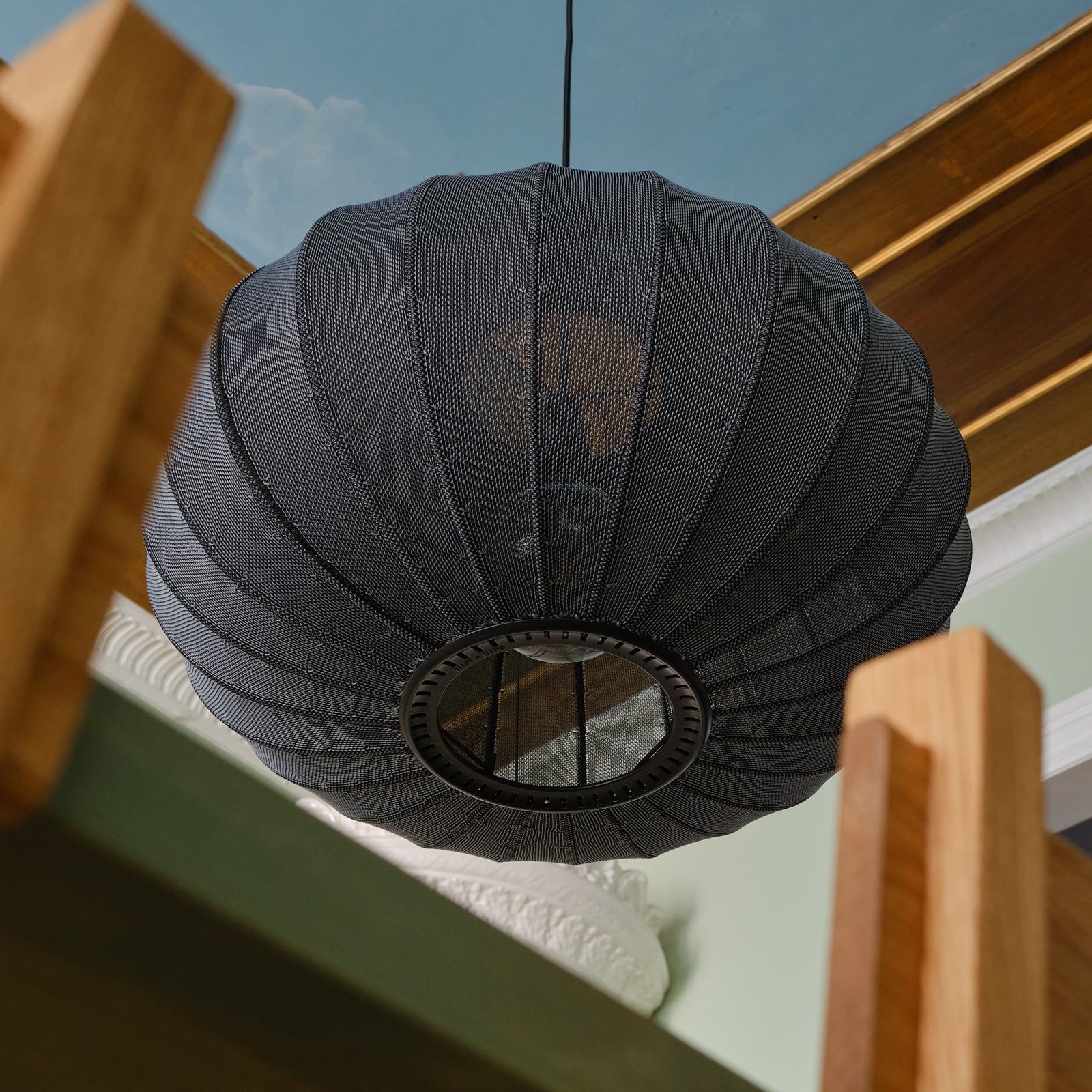 Knit-Wit 57 Ovale hanglamp zwart E27 - Handgemaakt