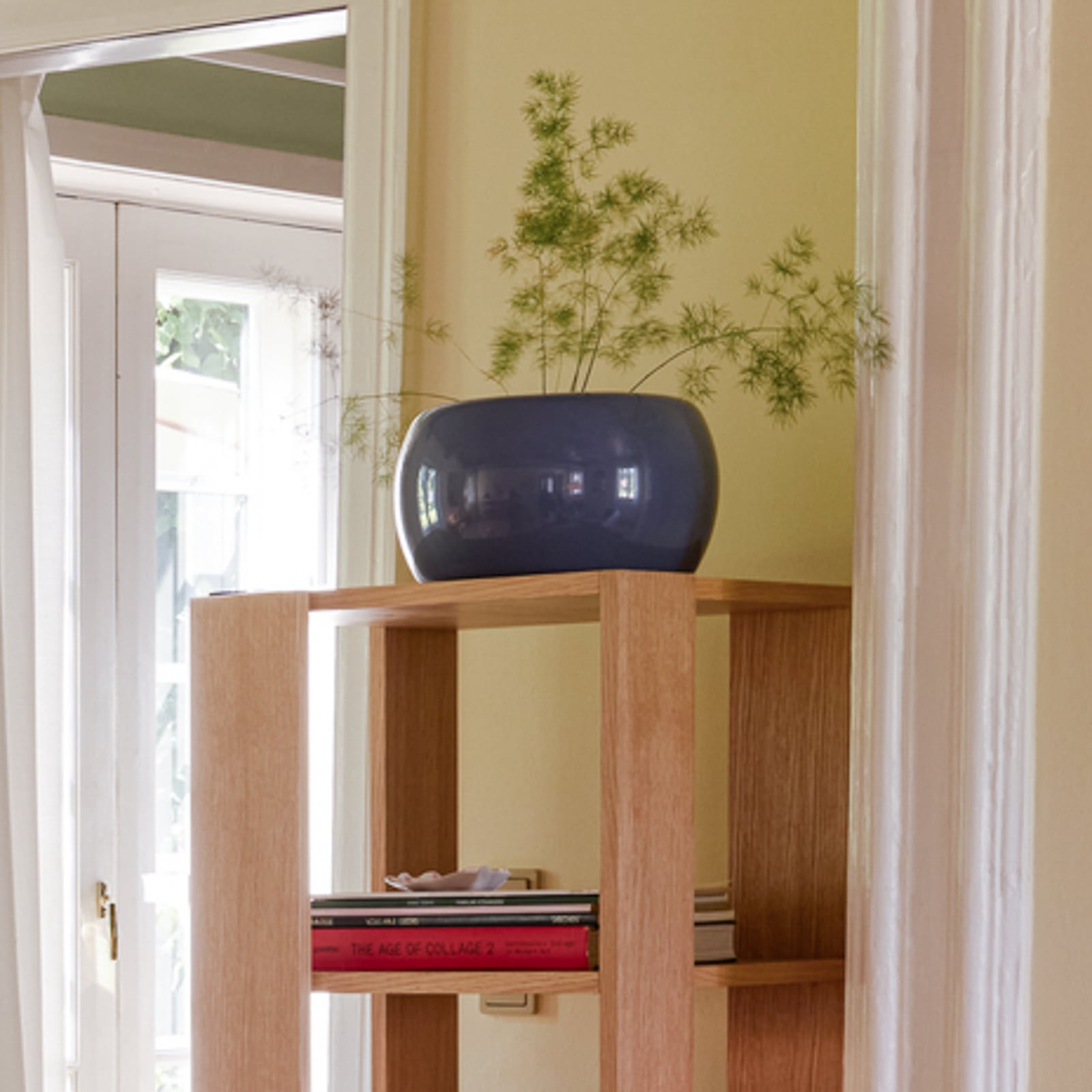 Vaso da fiori Maru blu/marrone Ø 31 cm/Ø 27 cm, set da 2 - Hübsch