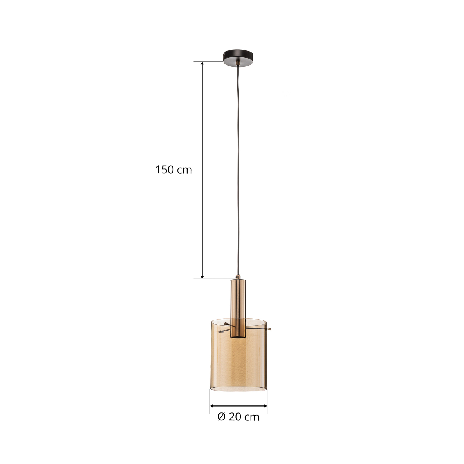 Calena pendant light, one-bulb, gold