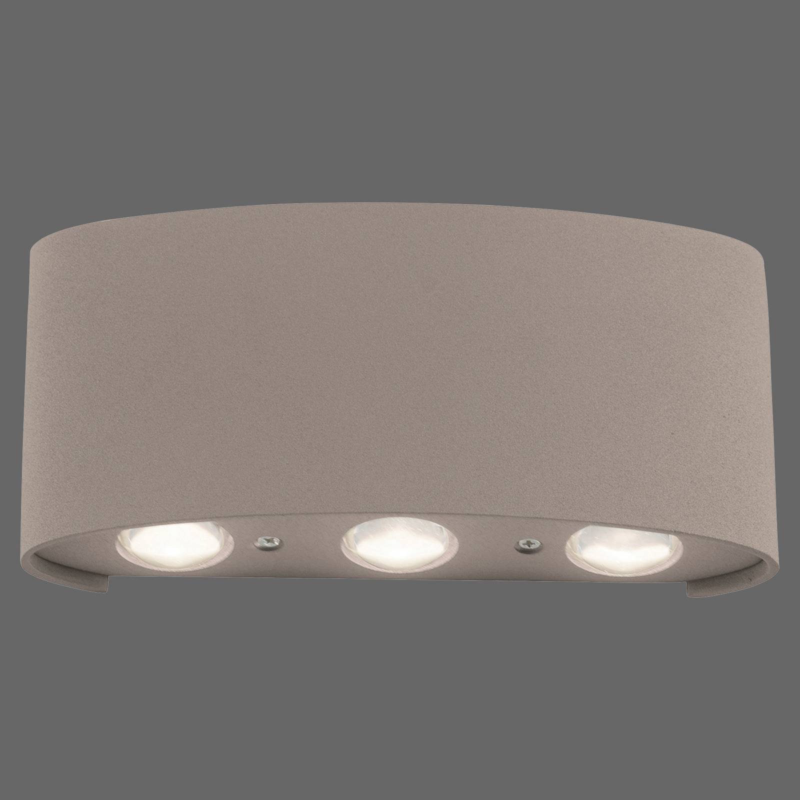 Paul Neuhaus kinkiet zewnętrzny LED Carlo, 17 cm, kolor piaskowy