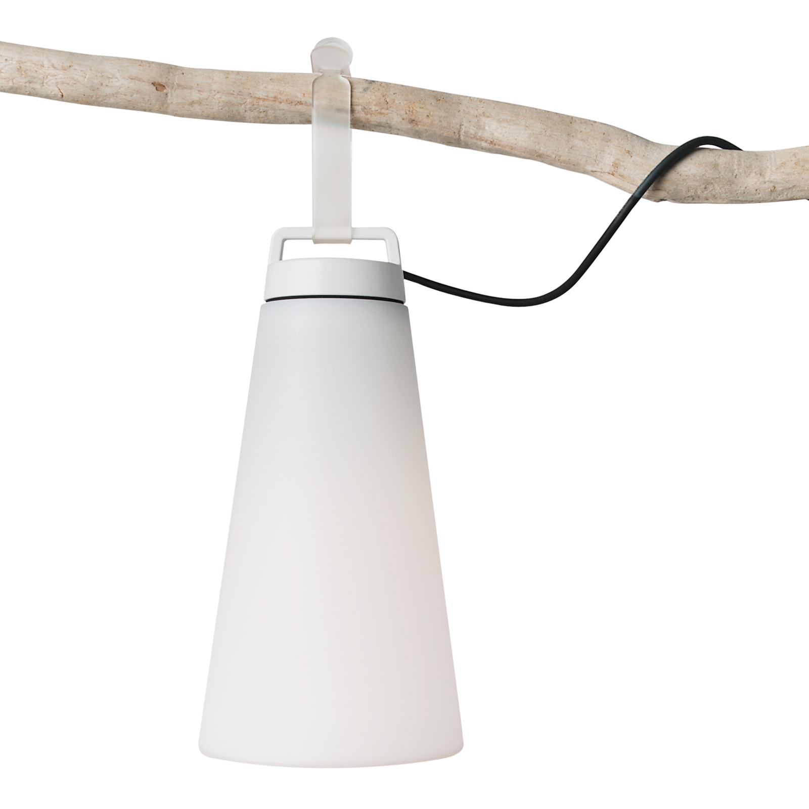 LED-Außendekoleuchte Sasha, Kabel, Höhe 41cm weiß