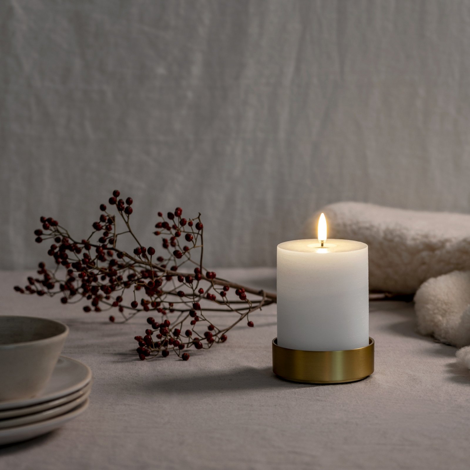 Portacandele PILLAR in ottone Ø 8,4 cm Metallo - Uyuni Lighting Portacandele PILLAR in ottone Ø 8,4 cm Metallo - Uyuni Lighting