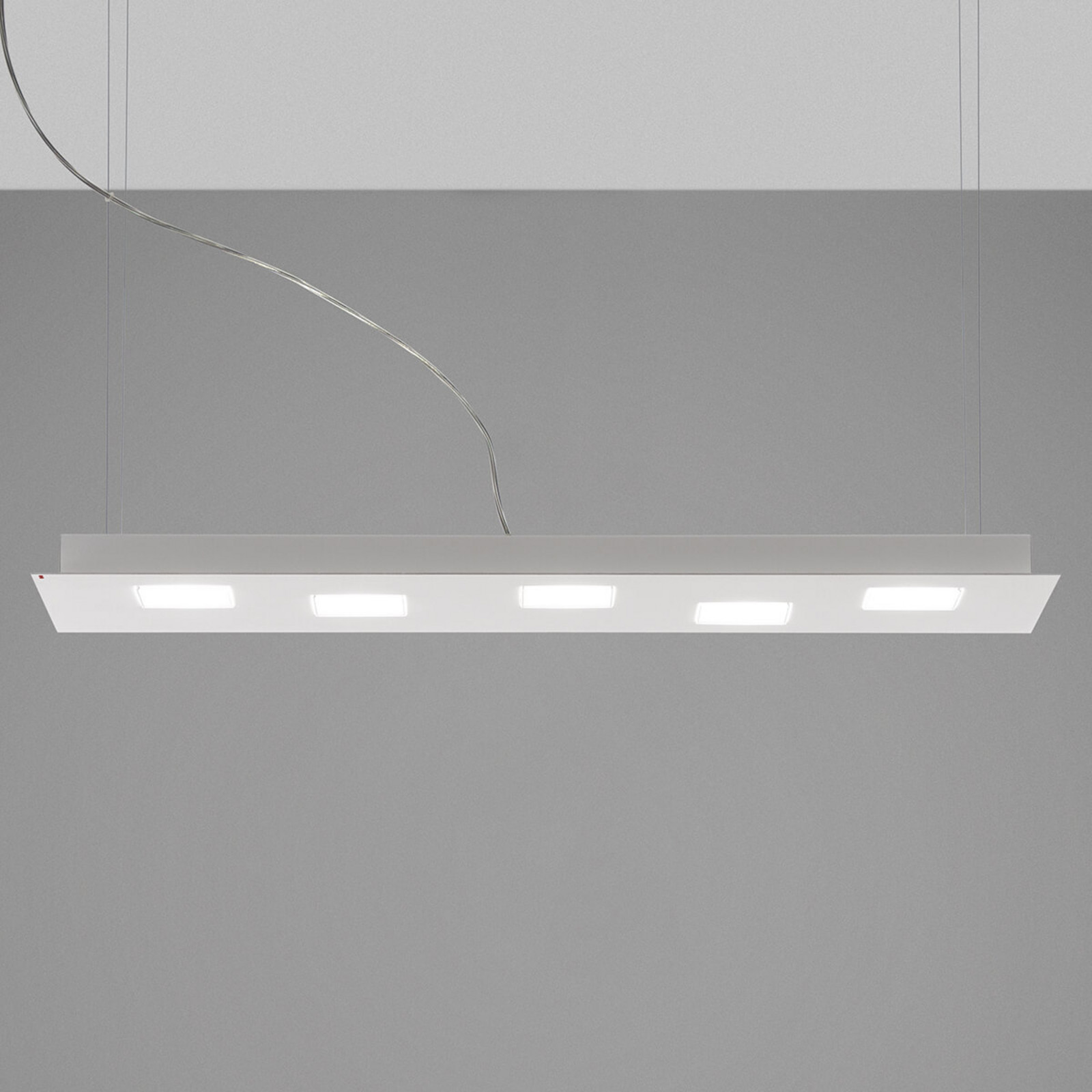 Fabbian Quarter - lampă susp. LED albă 5 becuri