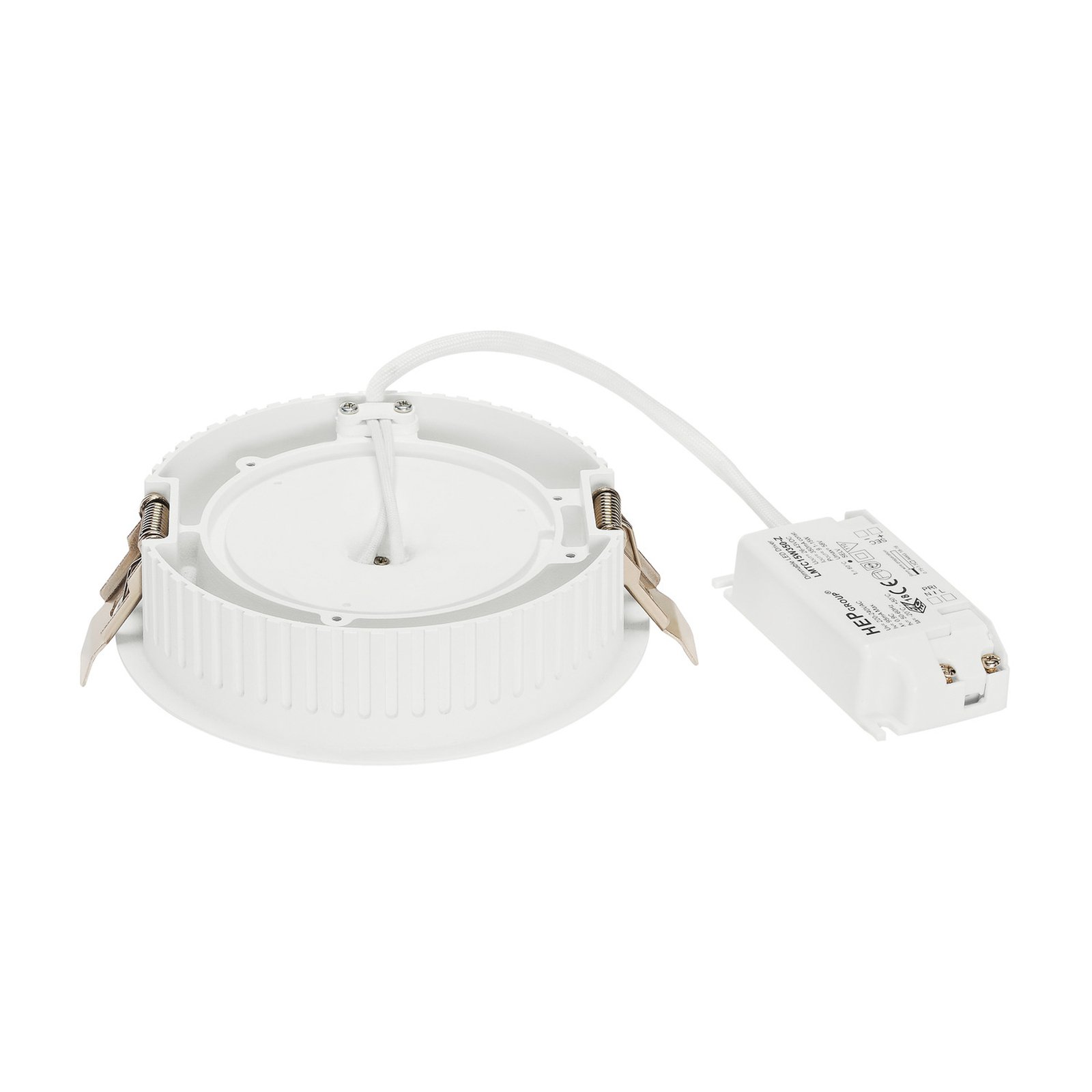 SLV LED-Einbauleuchte Occuldas 14, weiß, Aluminium, Ø 14 cm