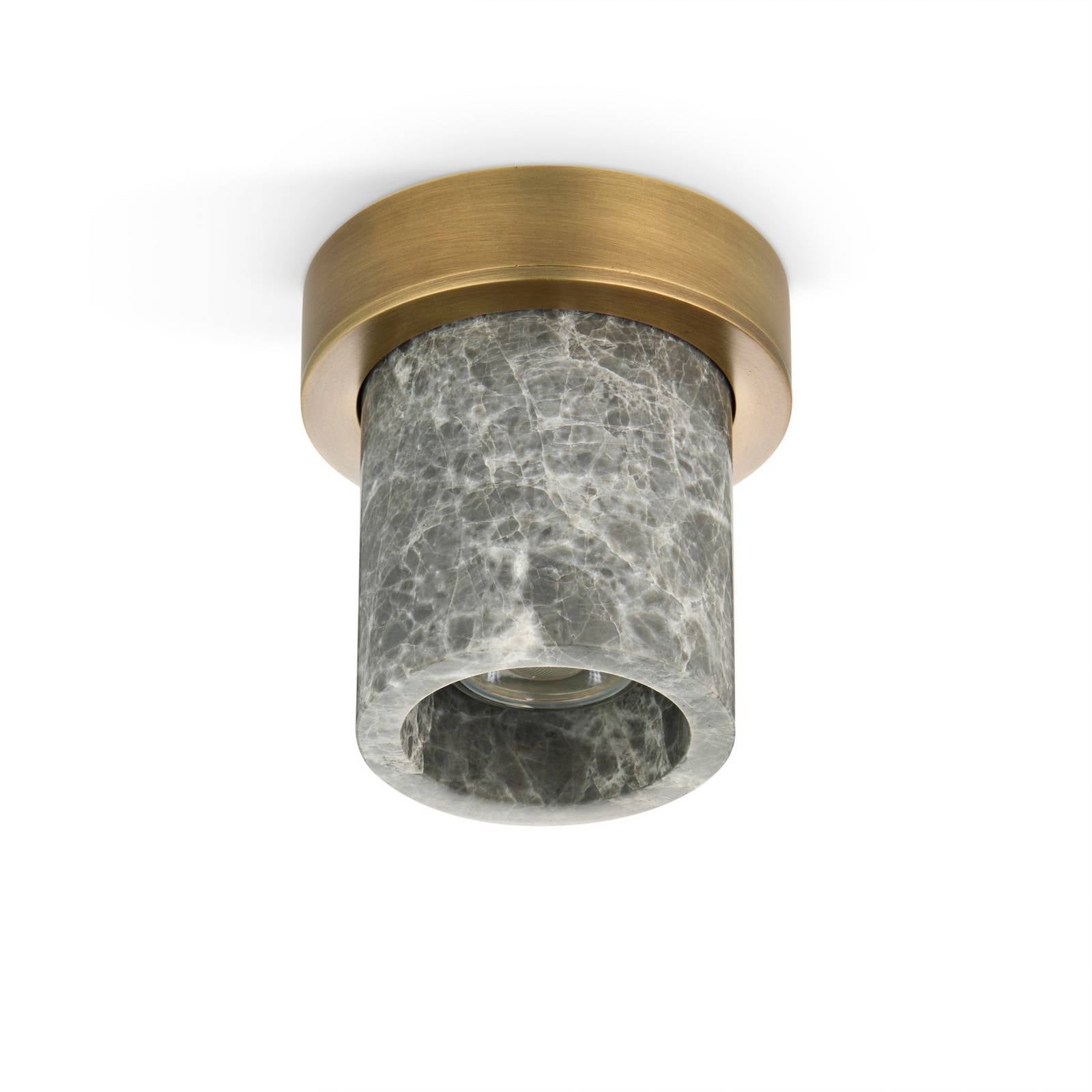 Lampa sufitowa Miss Marble, szara/mosiężna patynowana, GU10 MR11