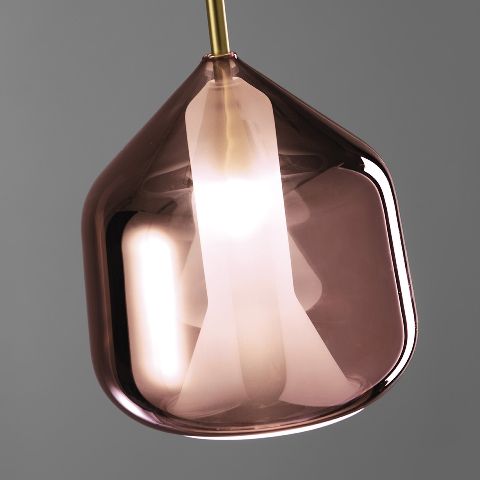 Hanglamp X-Ray, 1-lamp, glas Ø 17cm koper