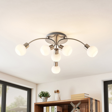 Lindby Tancerdi LED-taklampa i nickel
