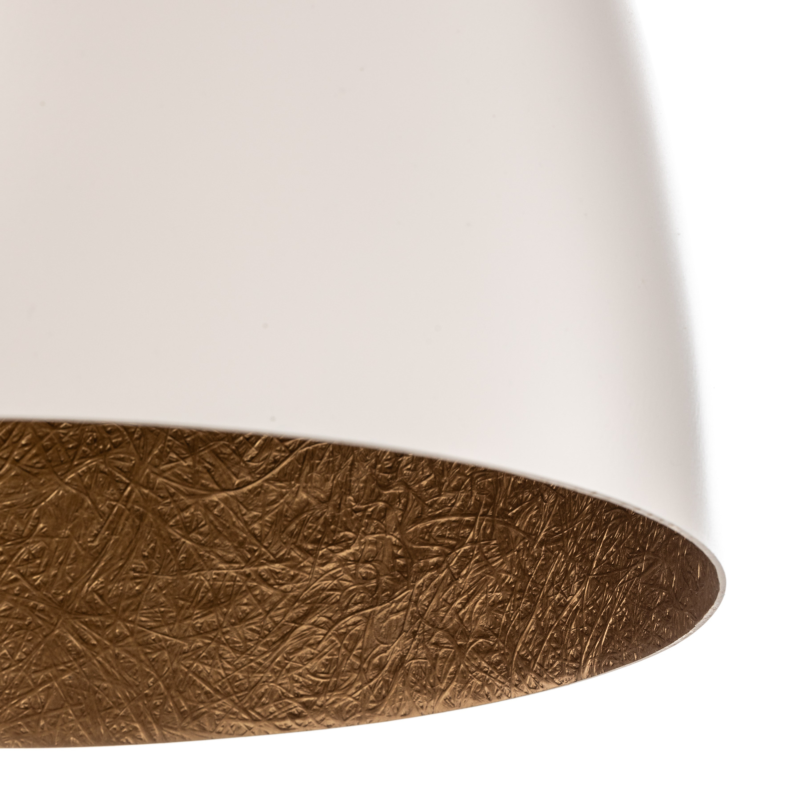Kovové závěsné světlo Egg M, Ø 38 cm, bílé