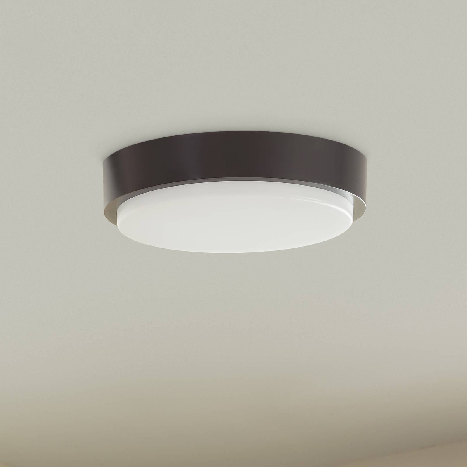 Udendørs loftlampe Nermin med LED IP65 rund