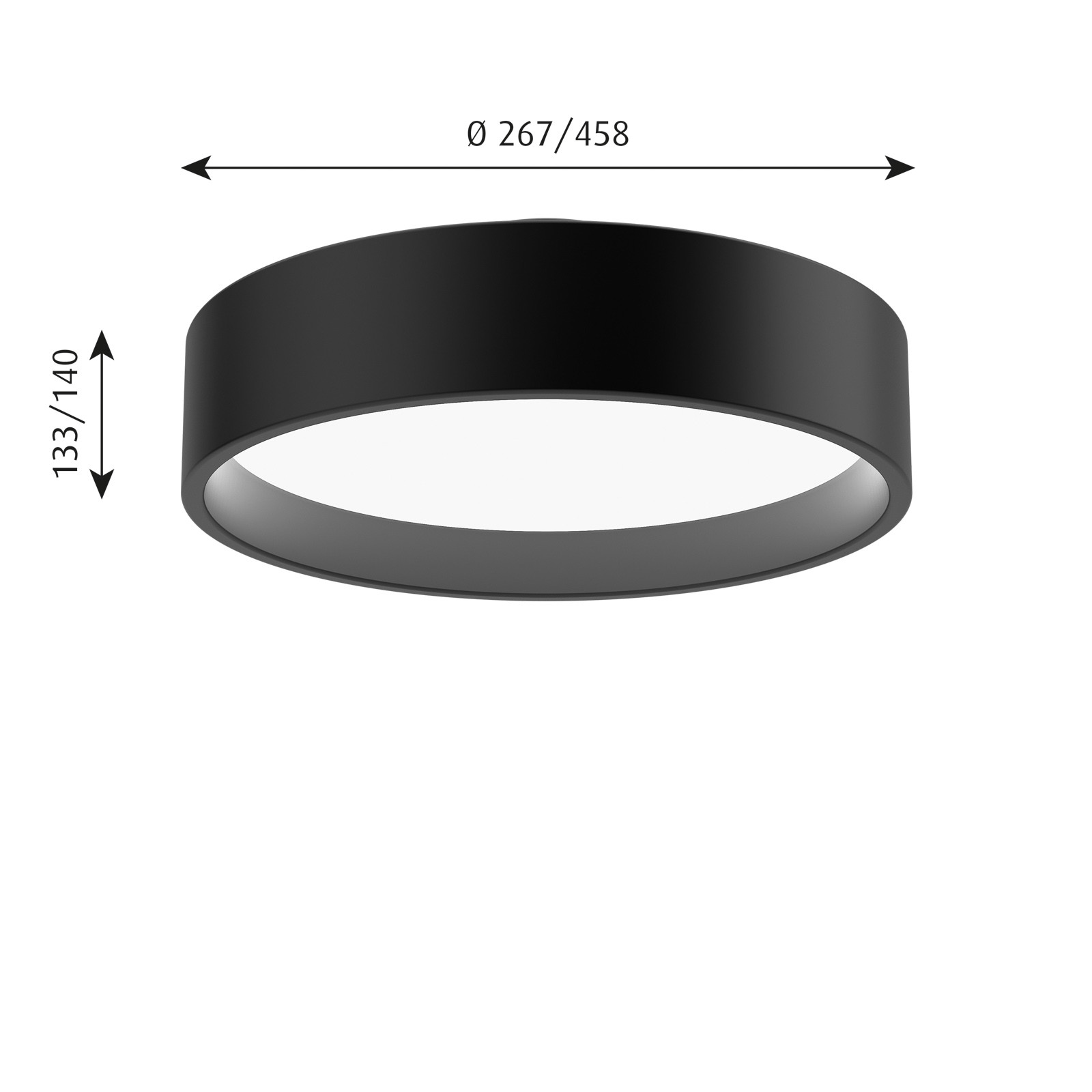Louis Poulsen LP Circle tavan Ø 267 cm negru