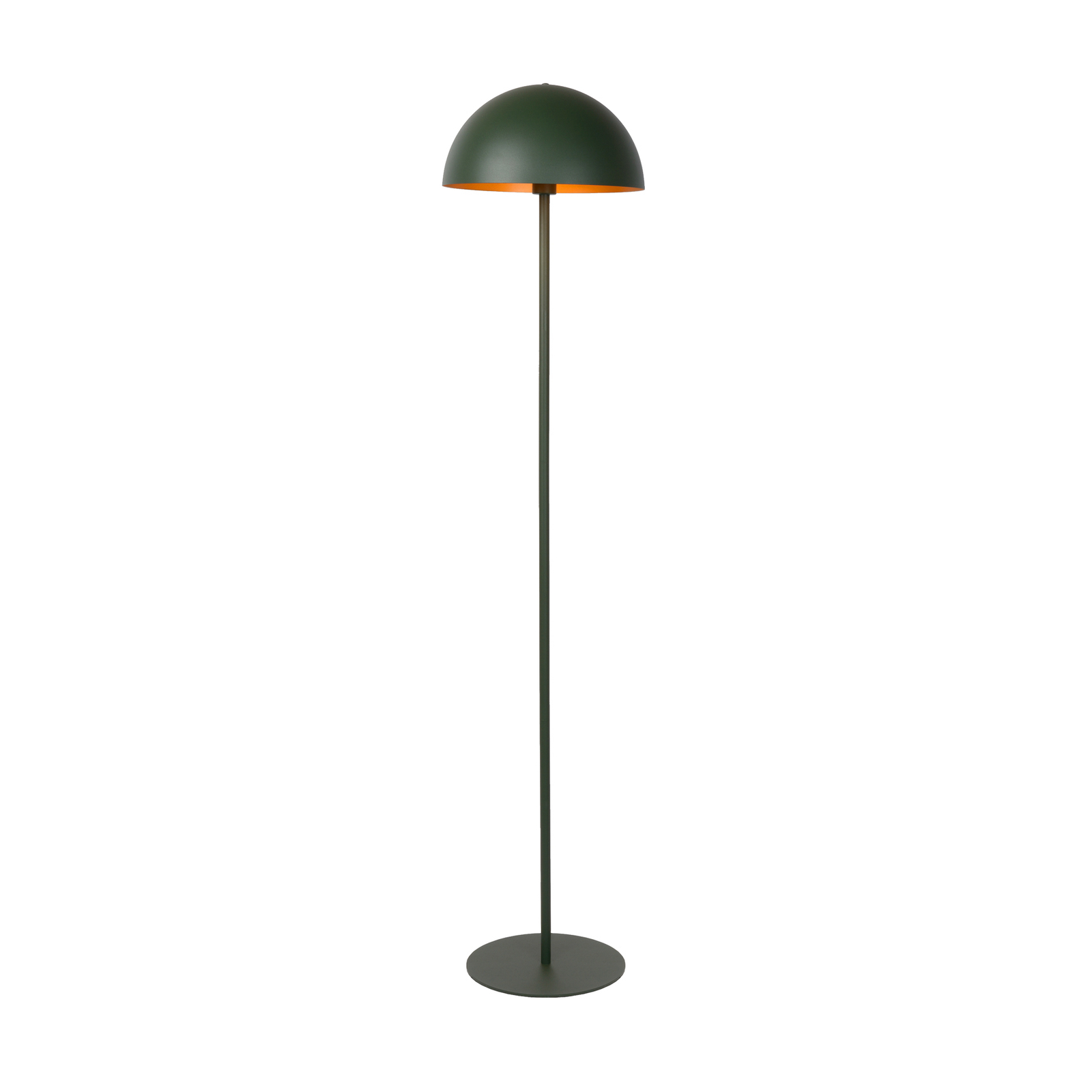 Lámpara de pie Siemon de acero, Ø 35 cm, verde