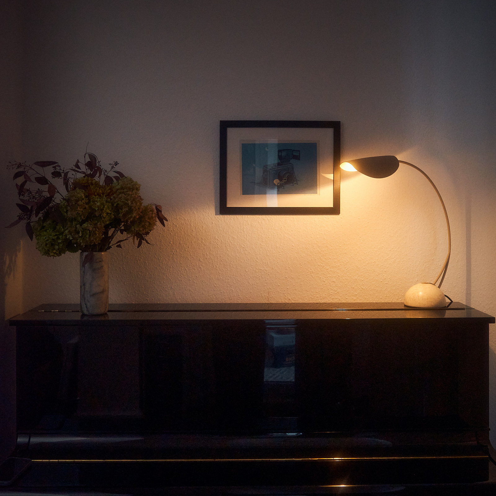 Lampe à poser Rivera 51 cm pierre G9 beige - Lucande